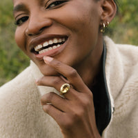 Gold Citrine Treasure Ring