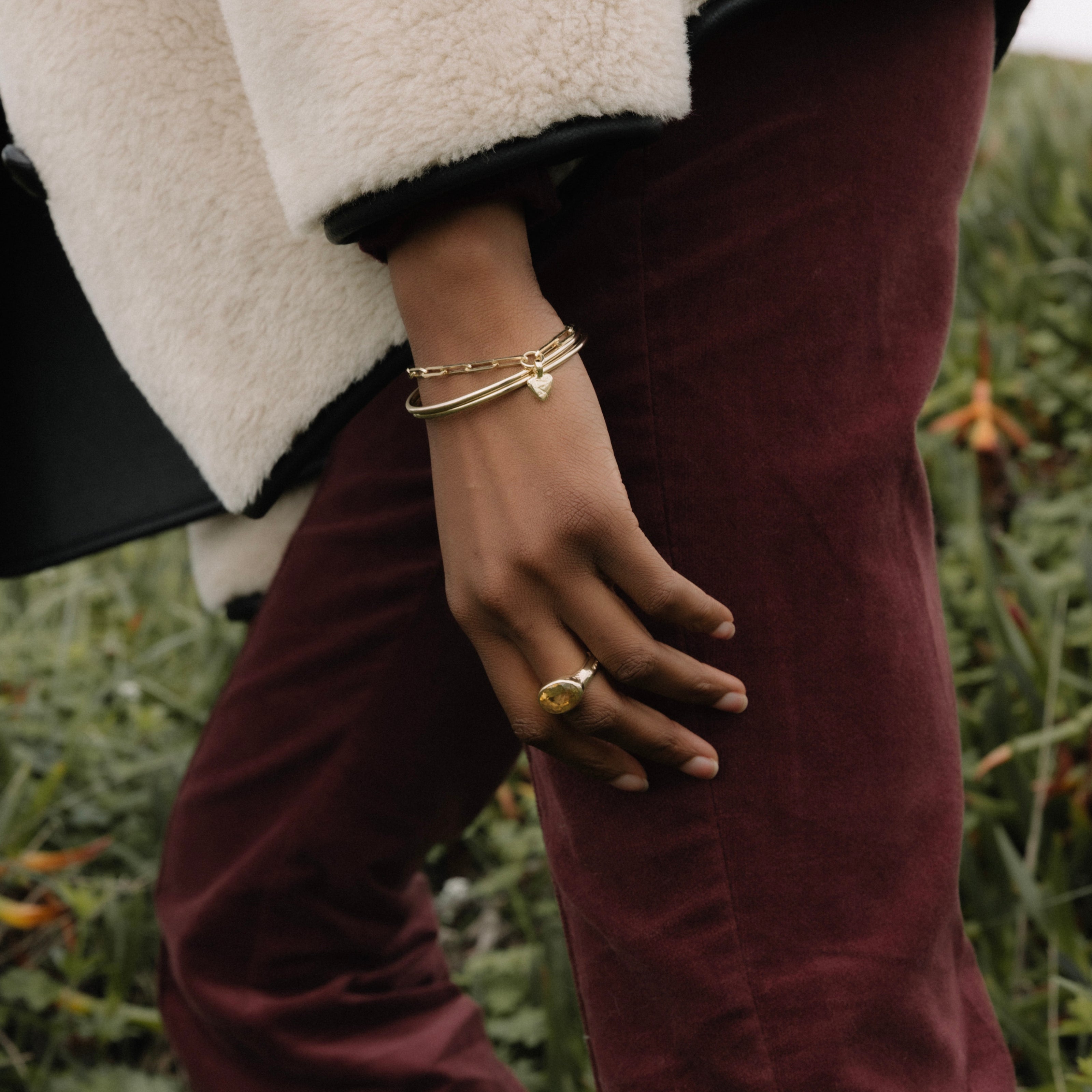 Gold Citrine Treasure Ring