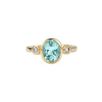 DAMLA Gold Aquamarine &  Diamond Ring