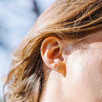 Gold Tiny Peace Single Ear Charm