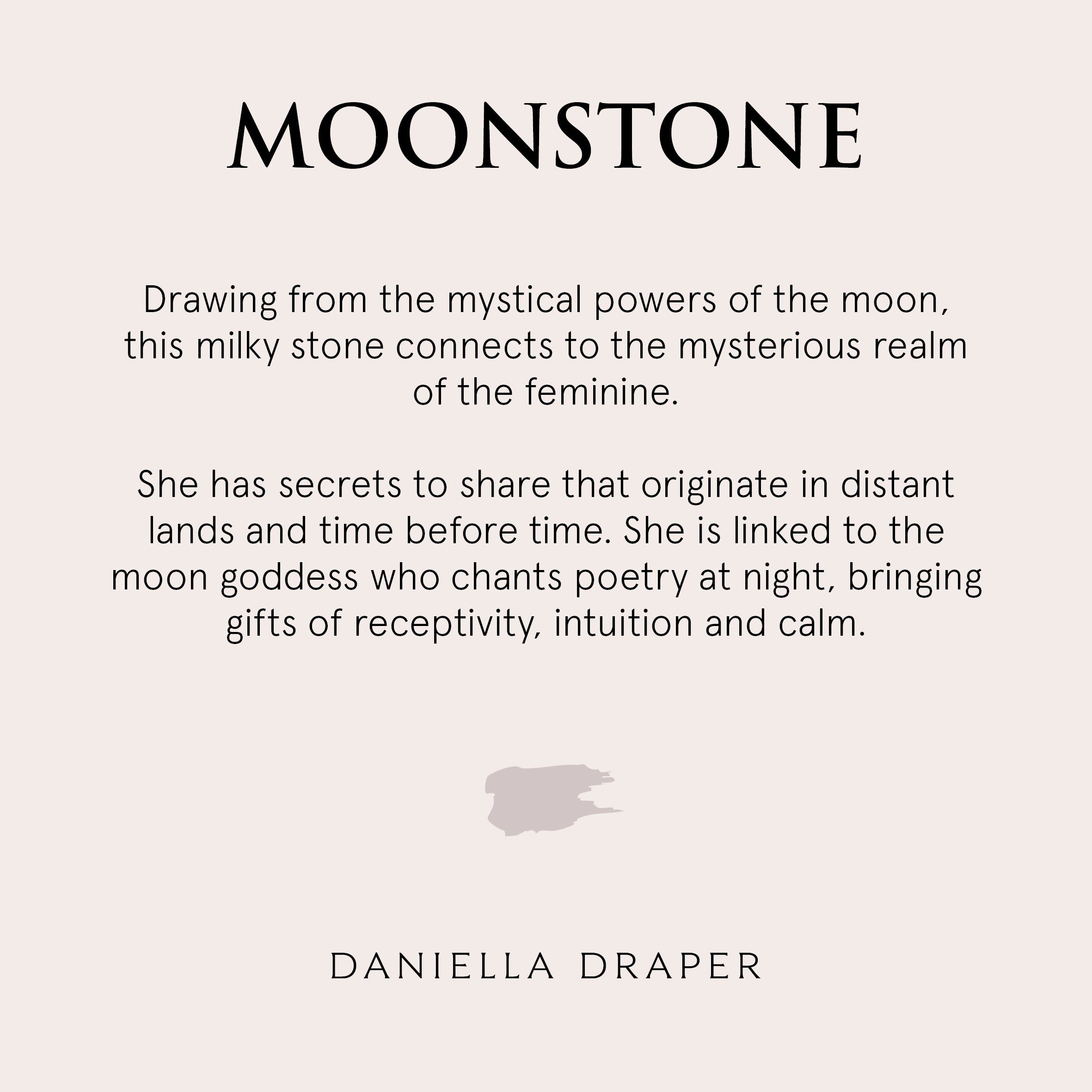 Gold Mini Cancer Horoscope & Moonstone Birthstone Necklace