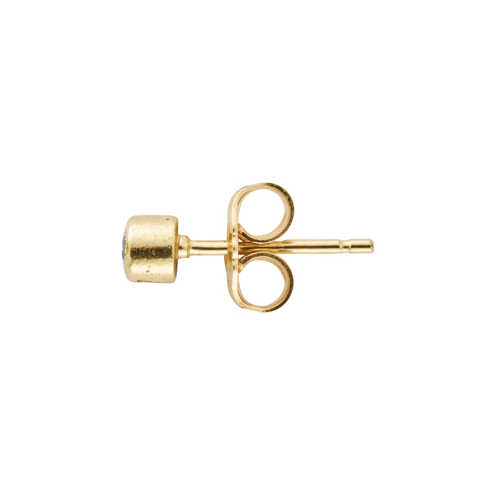 Gold Diamond 'Strength' Stud Earring