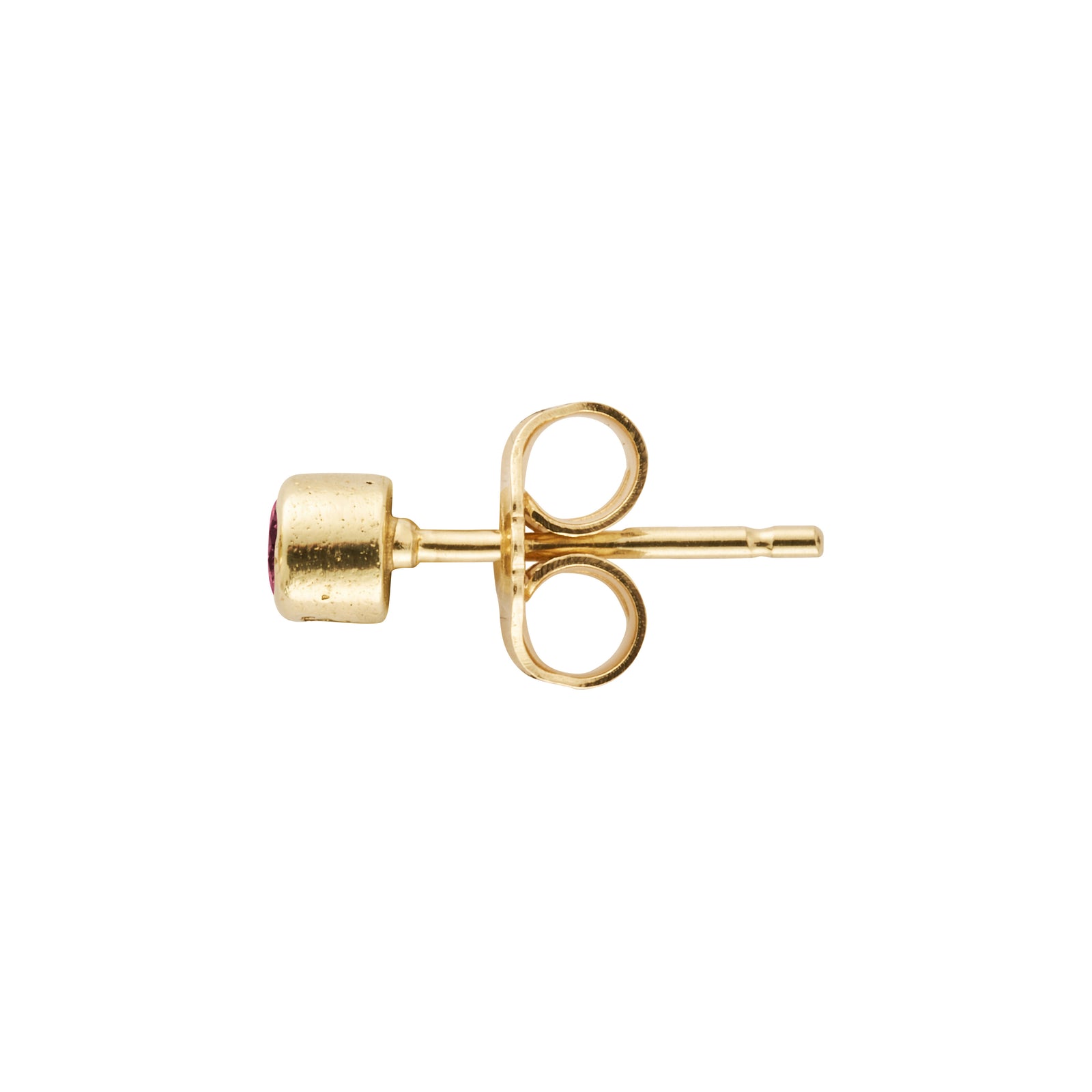 Gold Pink Tourmaline 'Healing' Stud Earring