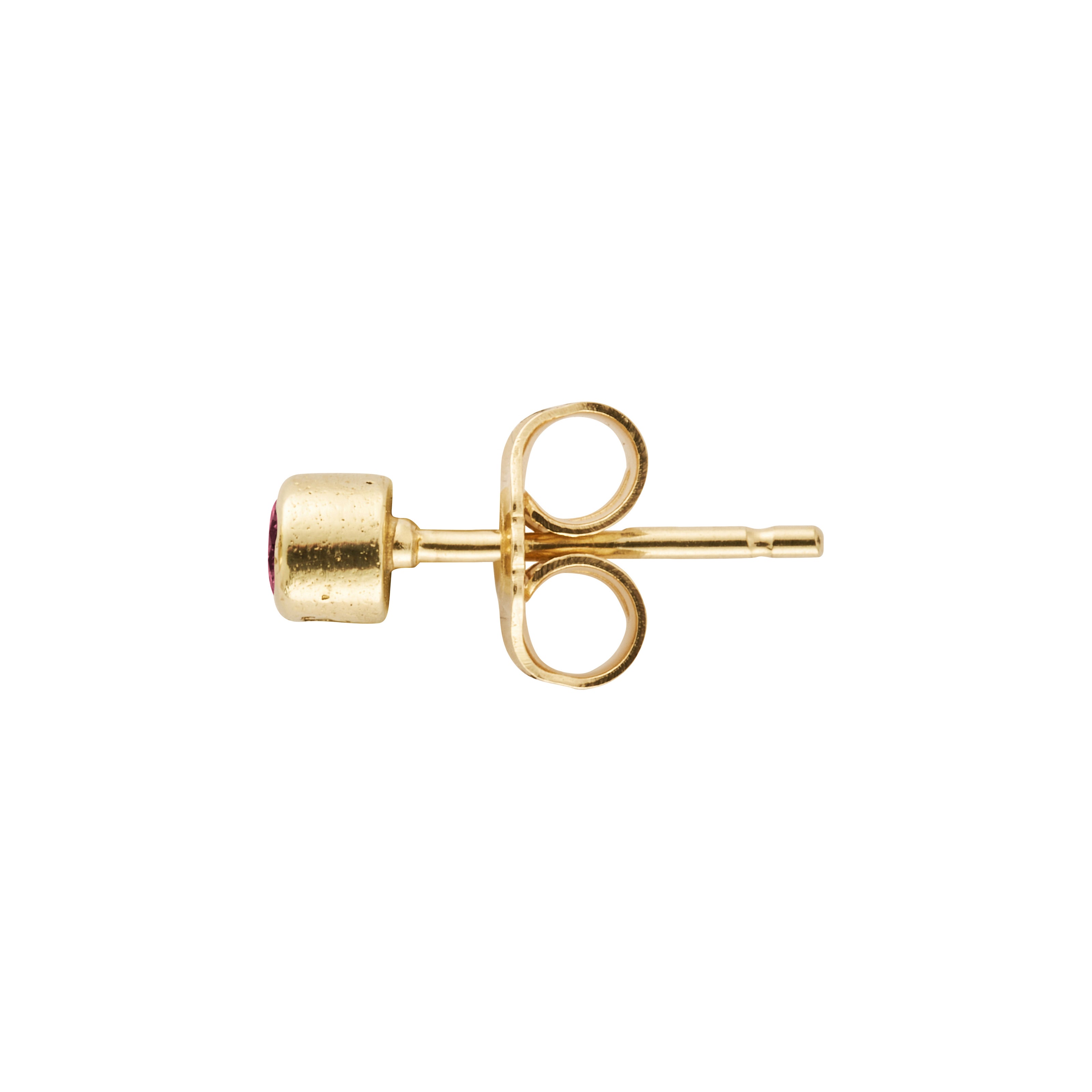 Gold Pink Tourmaline 'Healing' Single Stud Earring