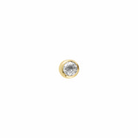 Gold Diamond 'Strength' Single Stud Earring