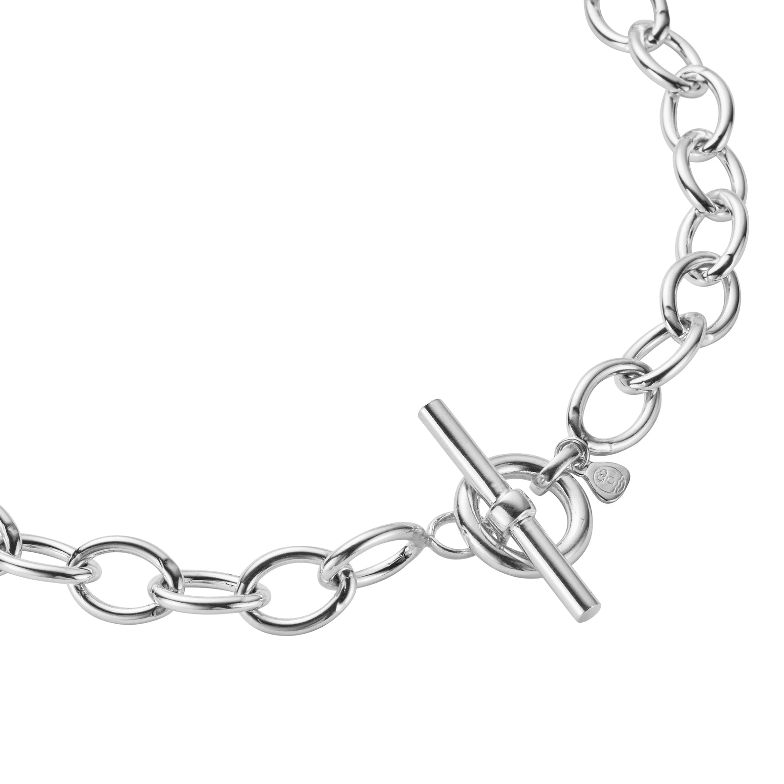 No.16 Silver Rock Crystal Pendant Sylt Chain Necklace
