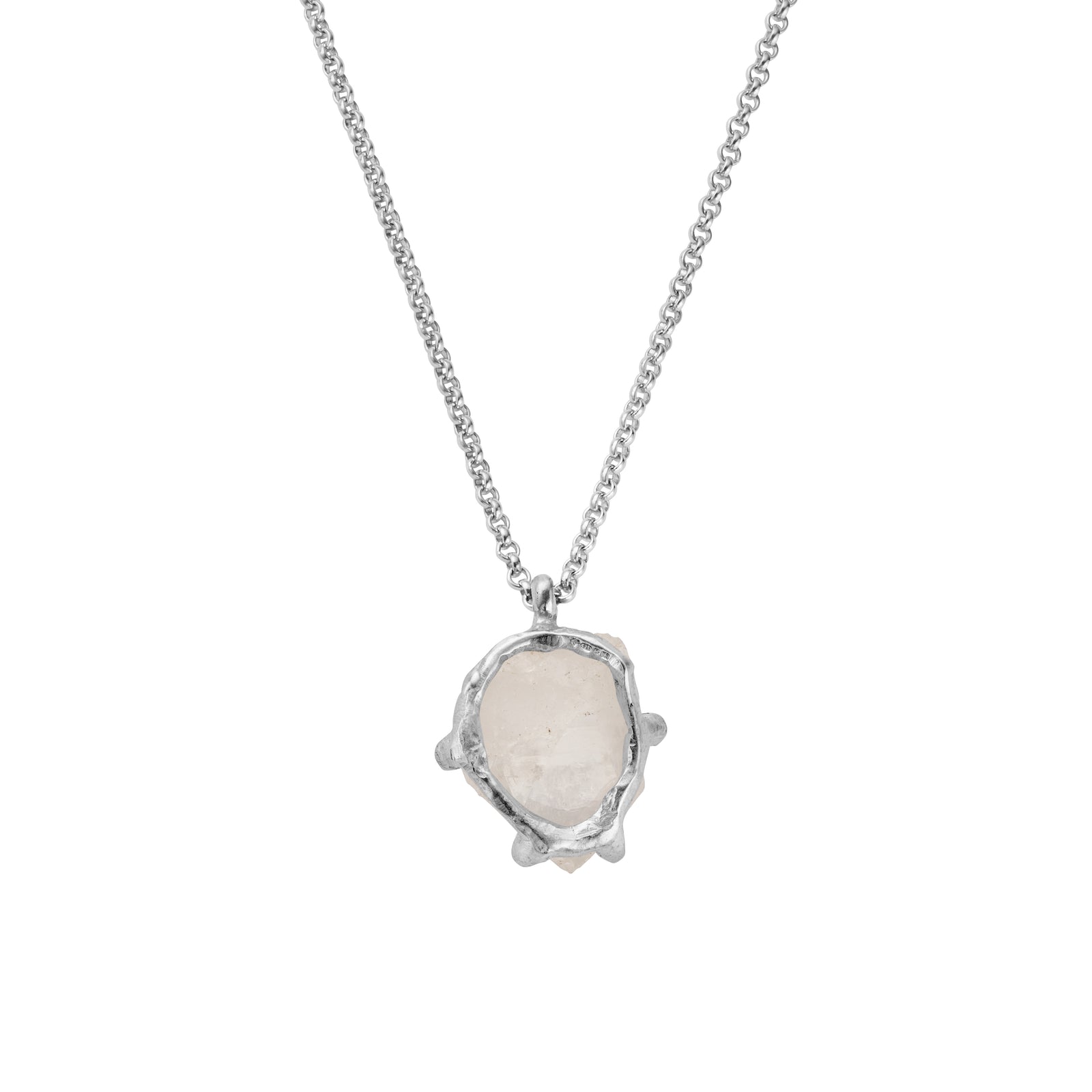 No.29 Silver Rock Crystal Pendant Necklace
