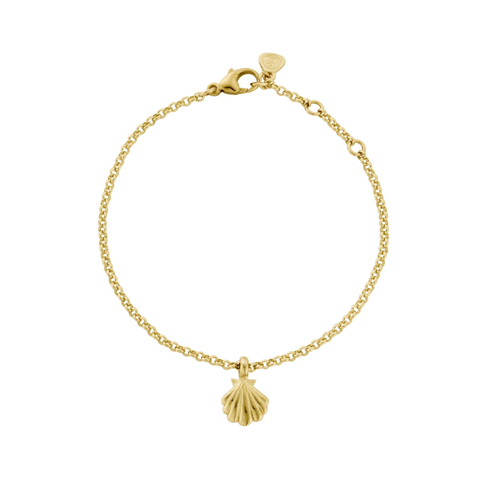 Gold Scallop Shell Chain Bracelet