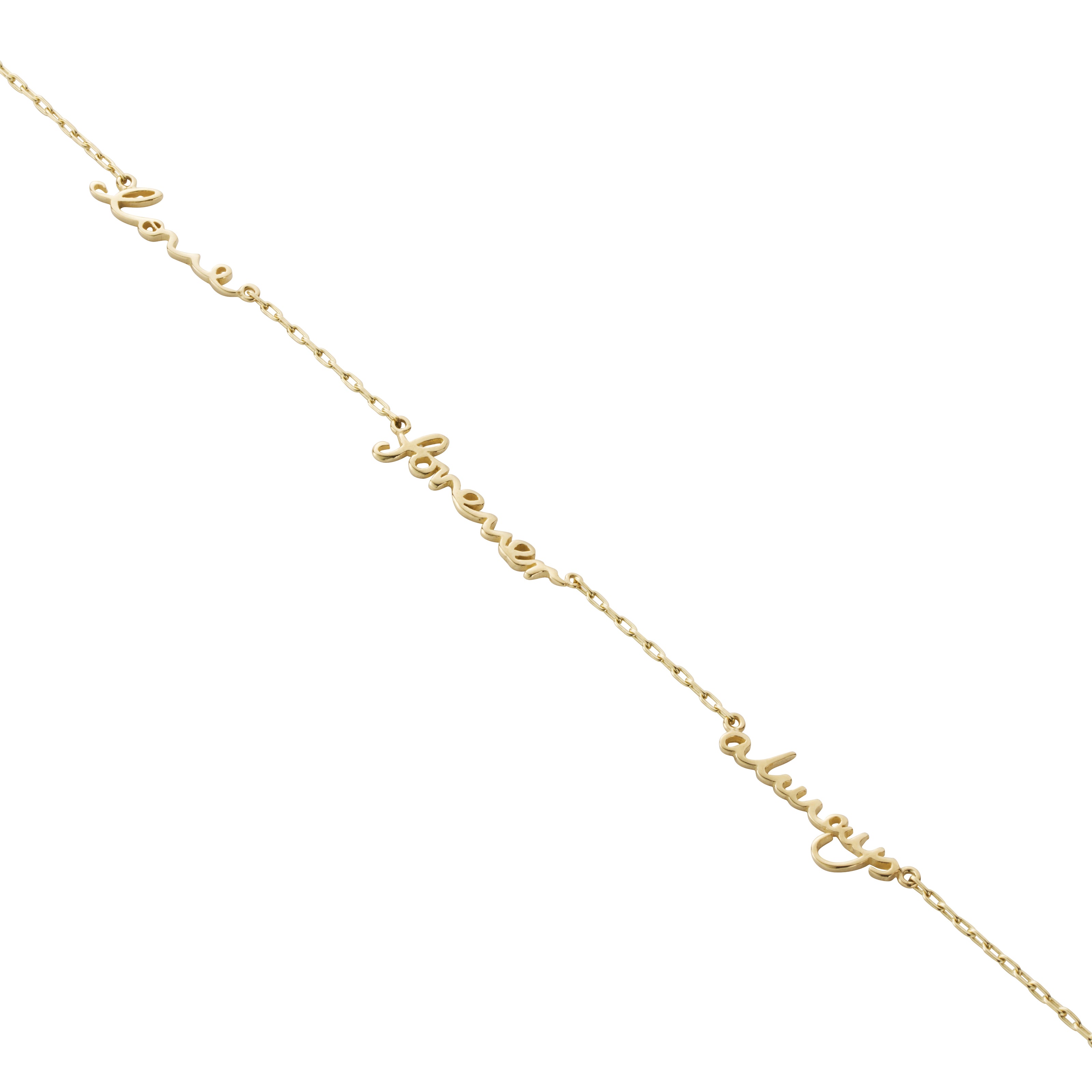 Gold 'Love Forever Always' Affirmation Necklace