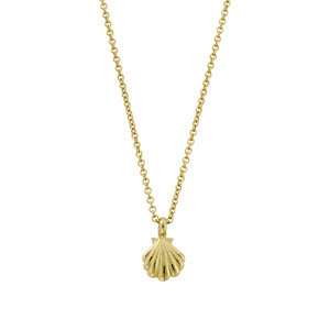 Gold Scallop Shell Necklace