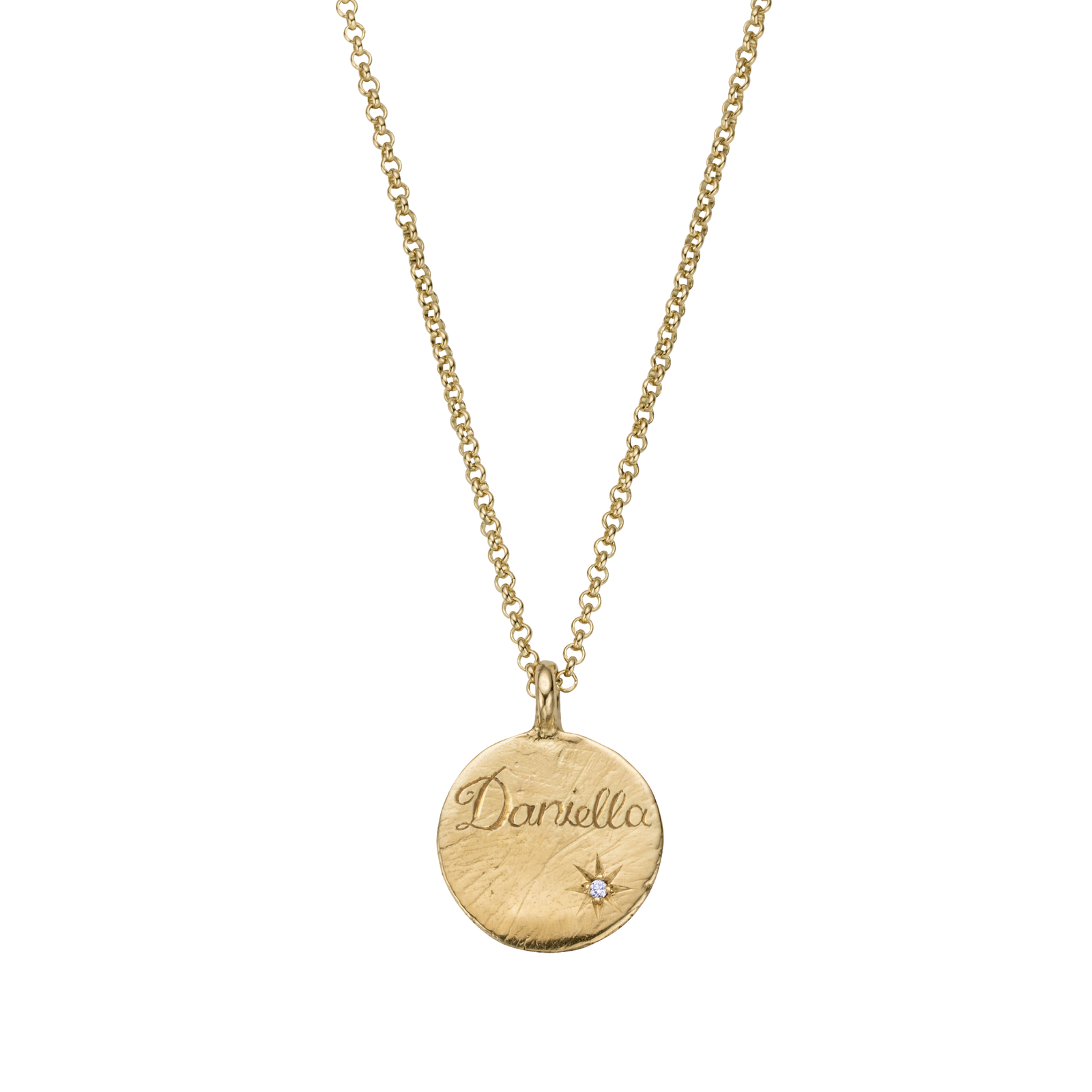 Gold Diamond Midnight Moon Necklace