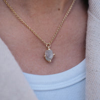 No.15 Gold Rock Crystal Pendant Necklace
