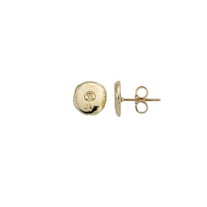 Gold Mini Moon Stud Earrings