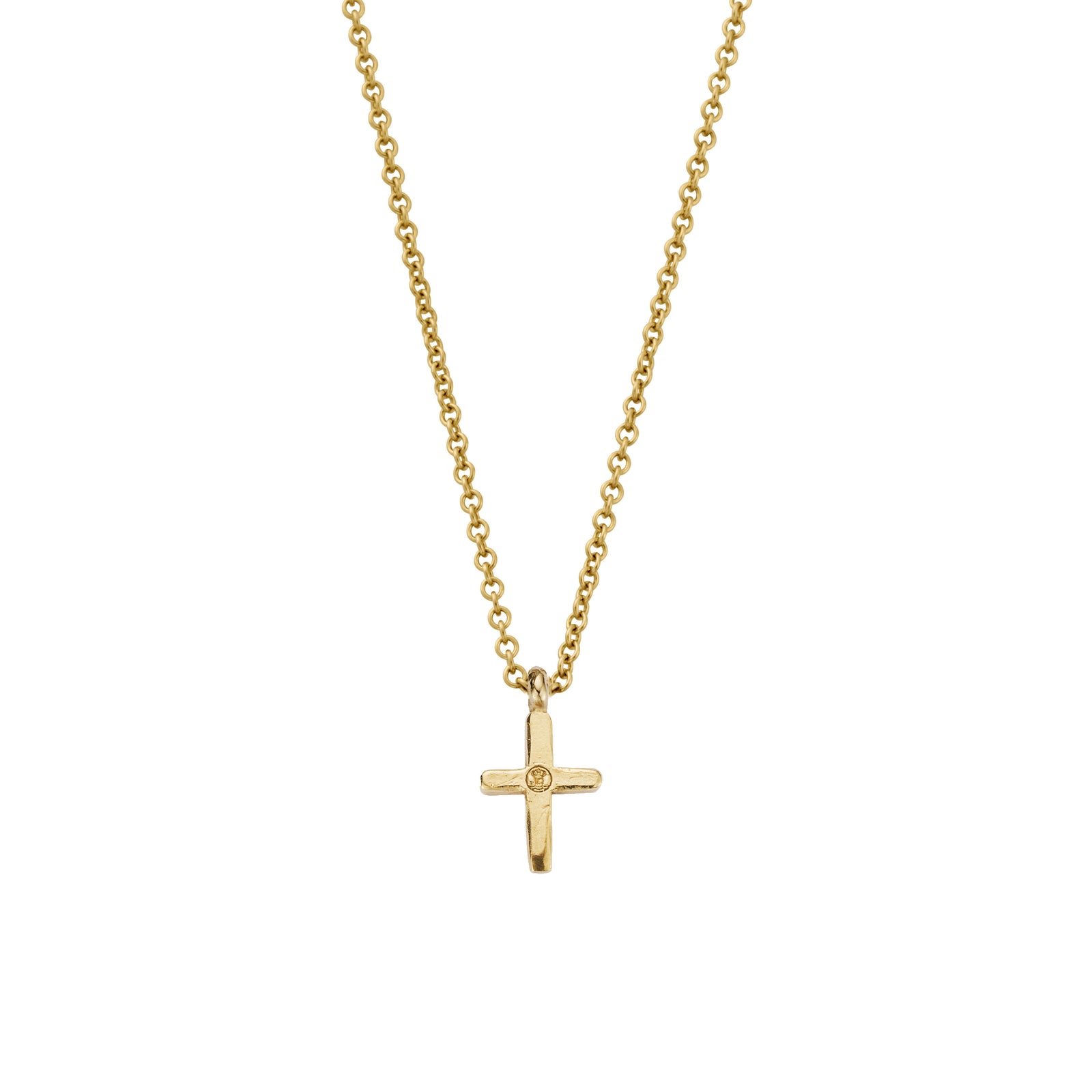 Gold Diamond Mini Cross Necklace