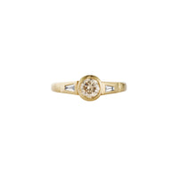ELARA Gold Champagne Diamond Ring