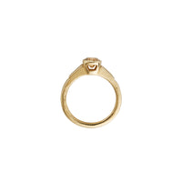 ELARA Gold Champagne Diamond Ring