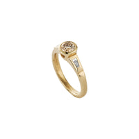 ELARA Gold Champagne Diamond Ring
