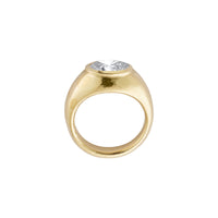 ELETTRA Gold Lab Grown Oval Diamond Ring