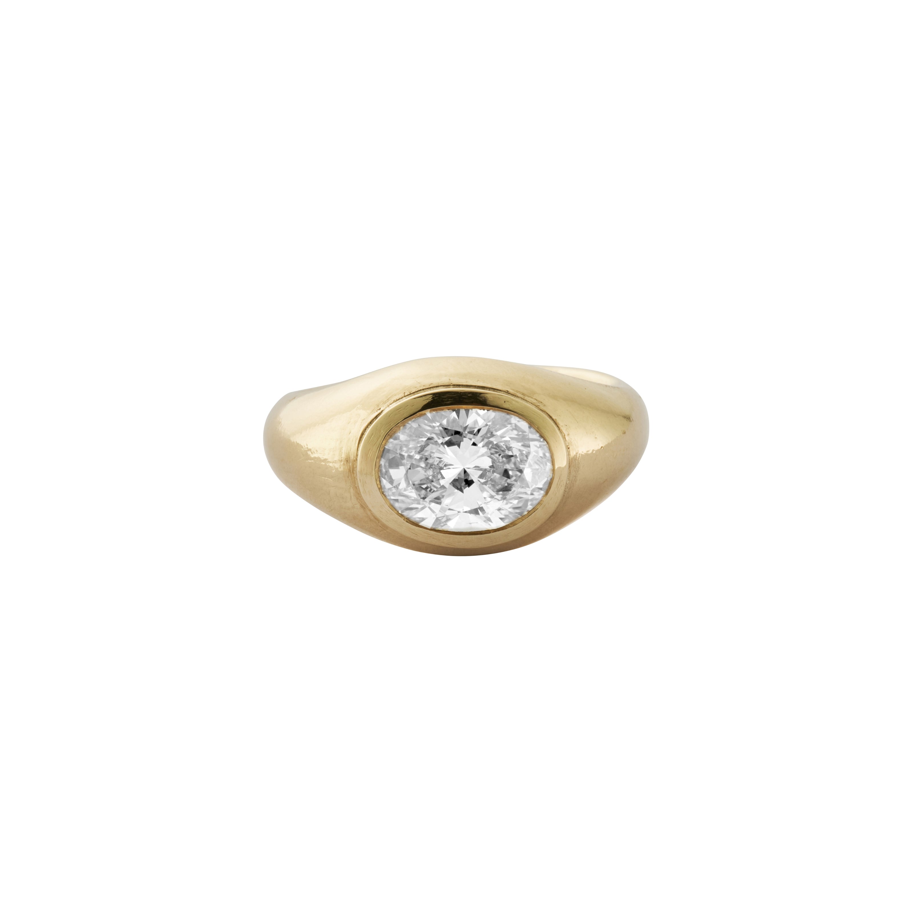 ELETTRA Gold Lab Grown Oval Diamond Ring