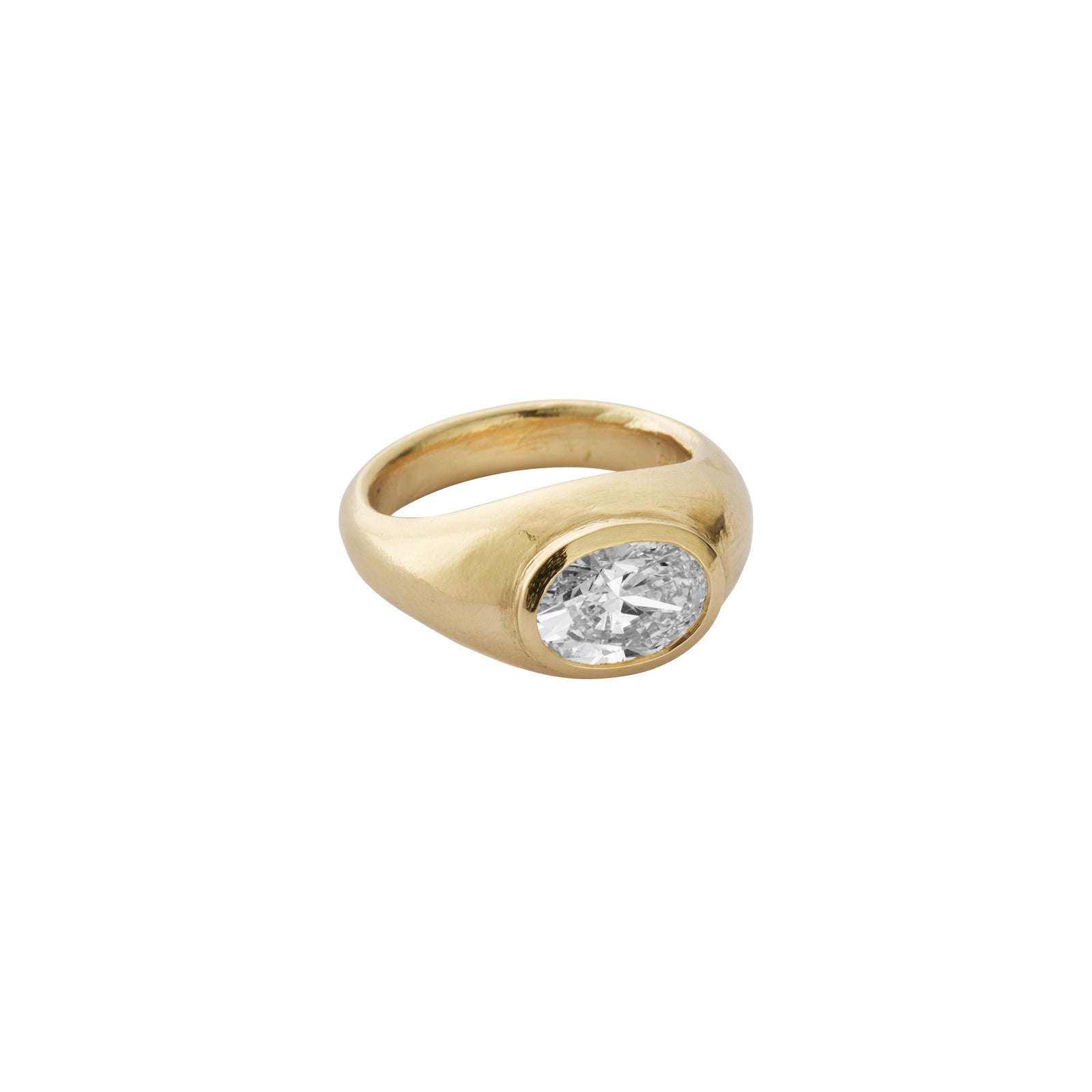 ELETTRA Gold Lab Grown Oval Diamond Ring