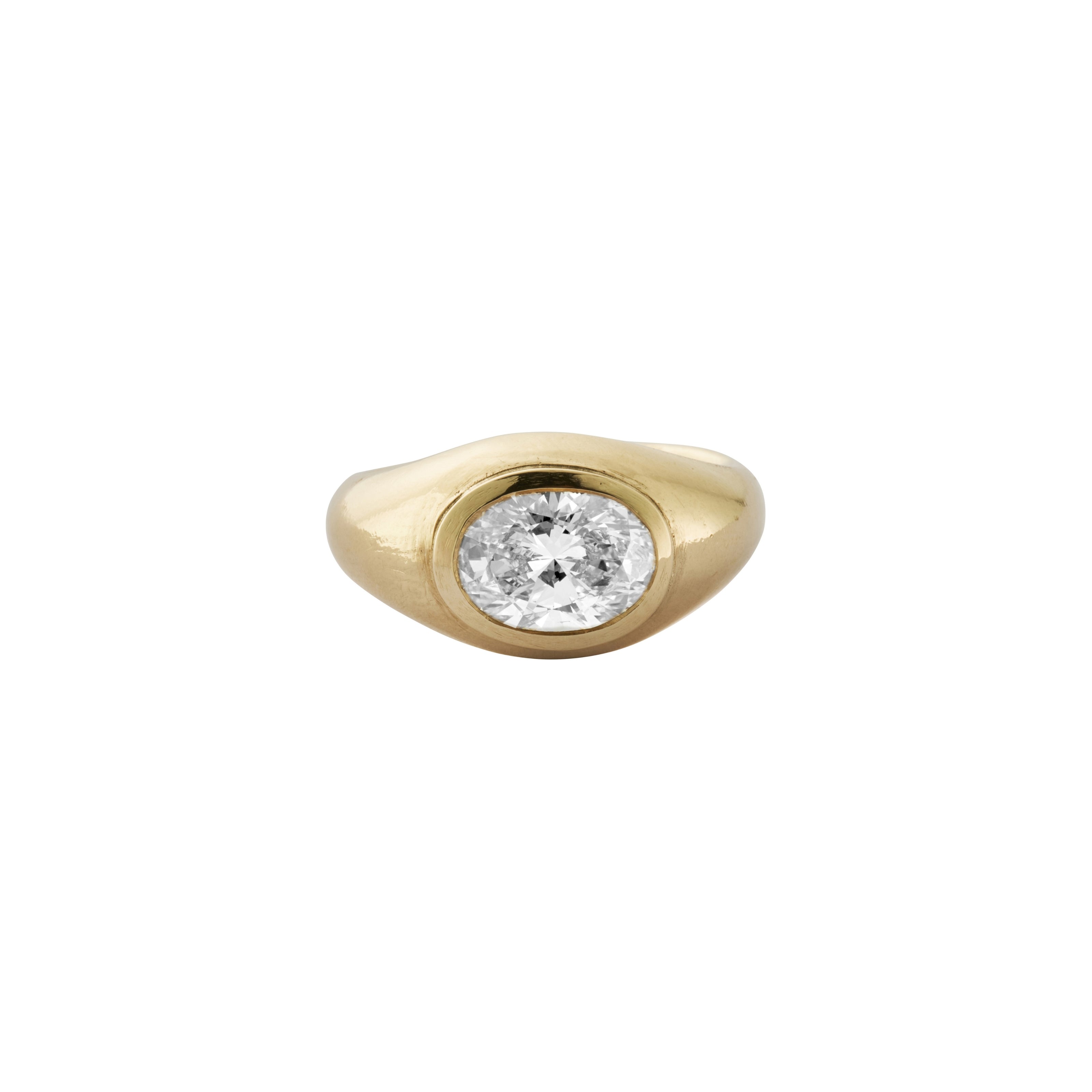 ELETTRA Gold Lab Grown Oval Diamond Ring