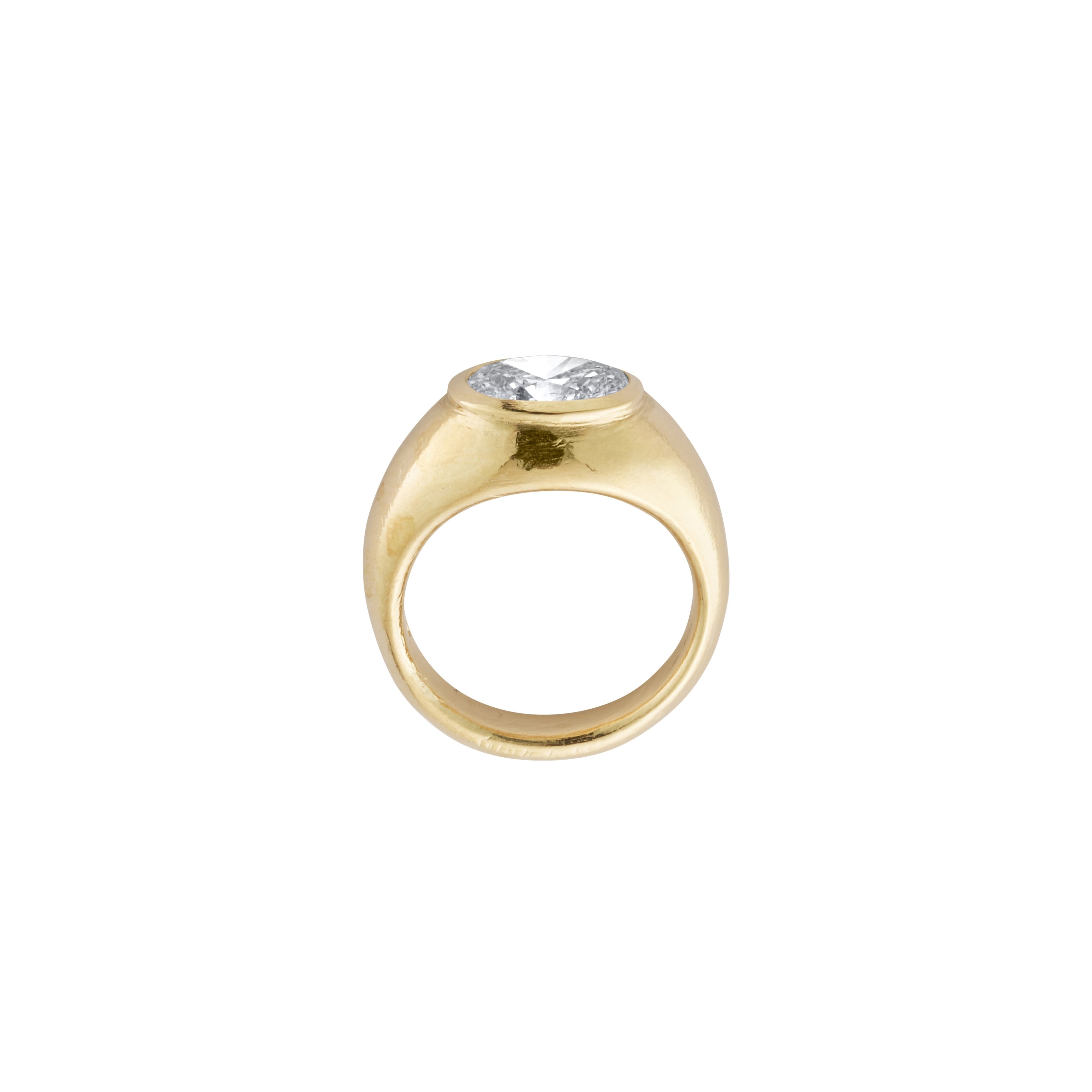 ELETTRA Gold Lab Grown Oval Diamond Ring