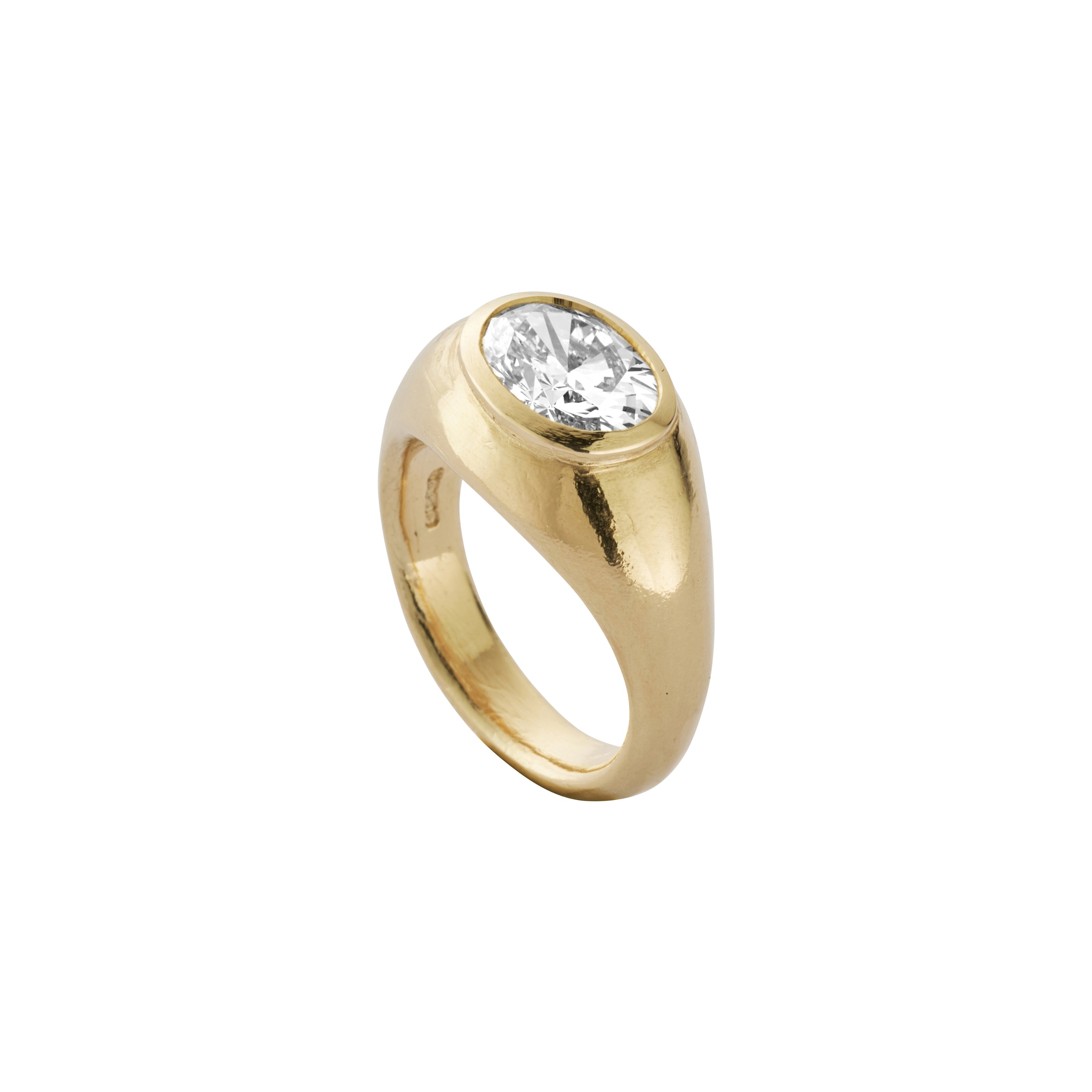 ELETTRA Gold Lab Grown Oval Diamond Ring
