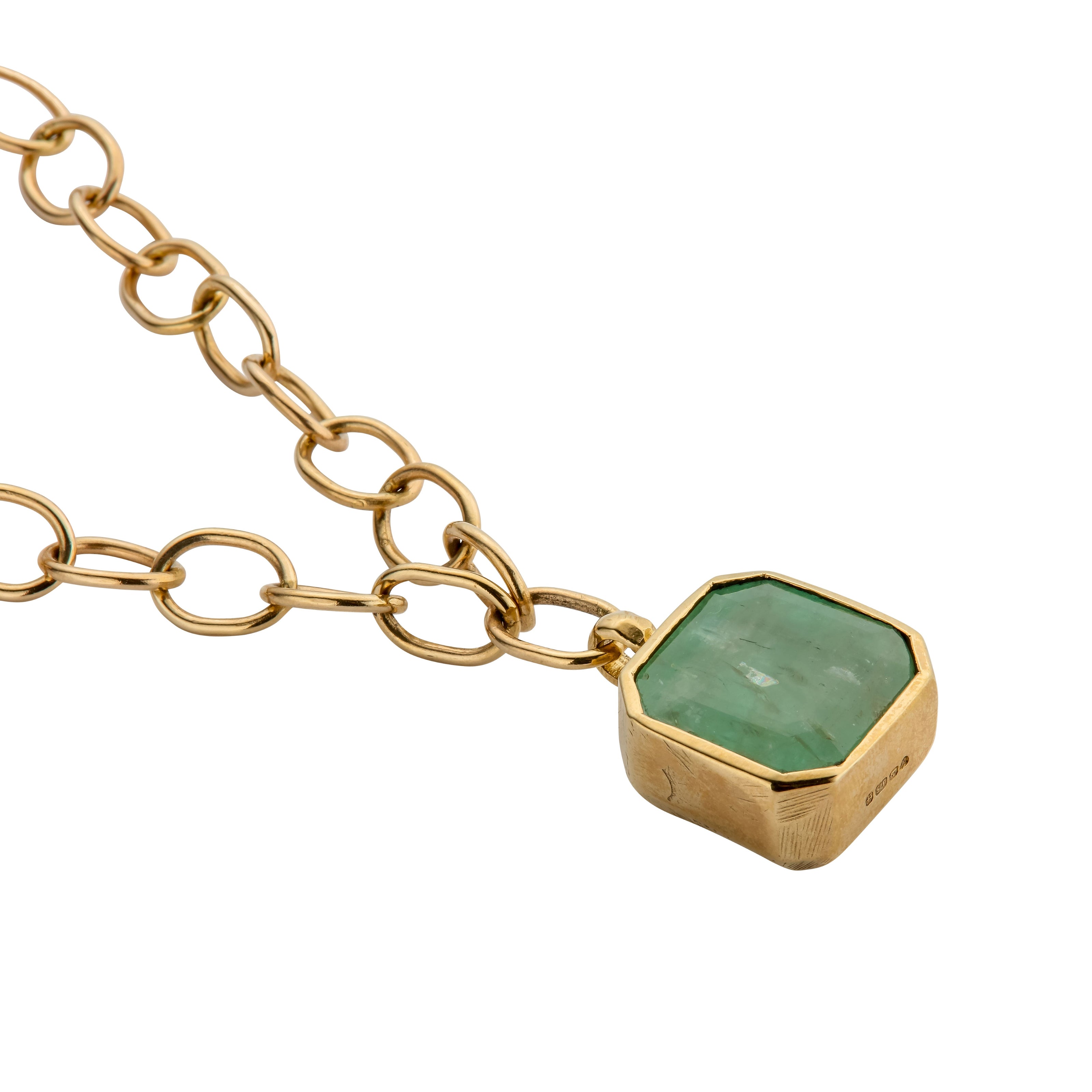 ELPIDA Gold Emerald Necklace