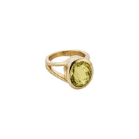 EVELINA Gold Zimbaqua Beryl Ring