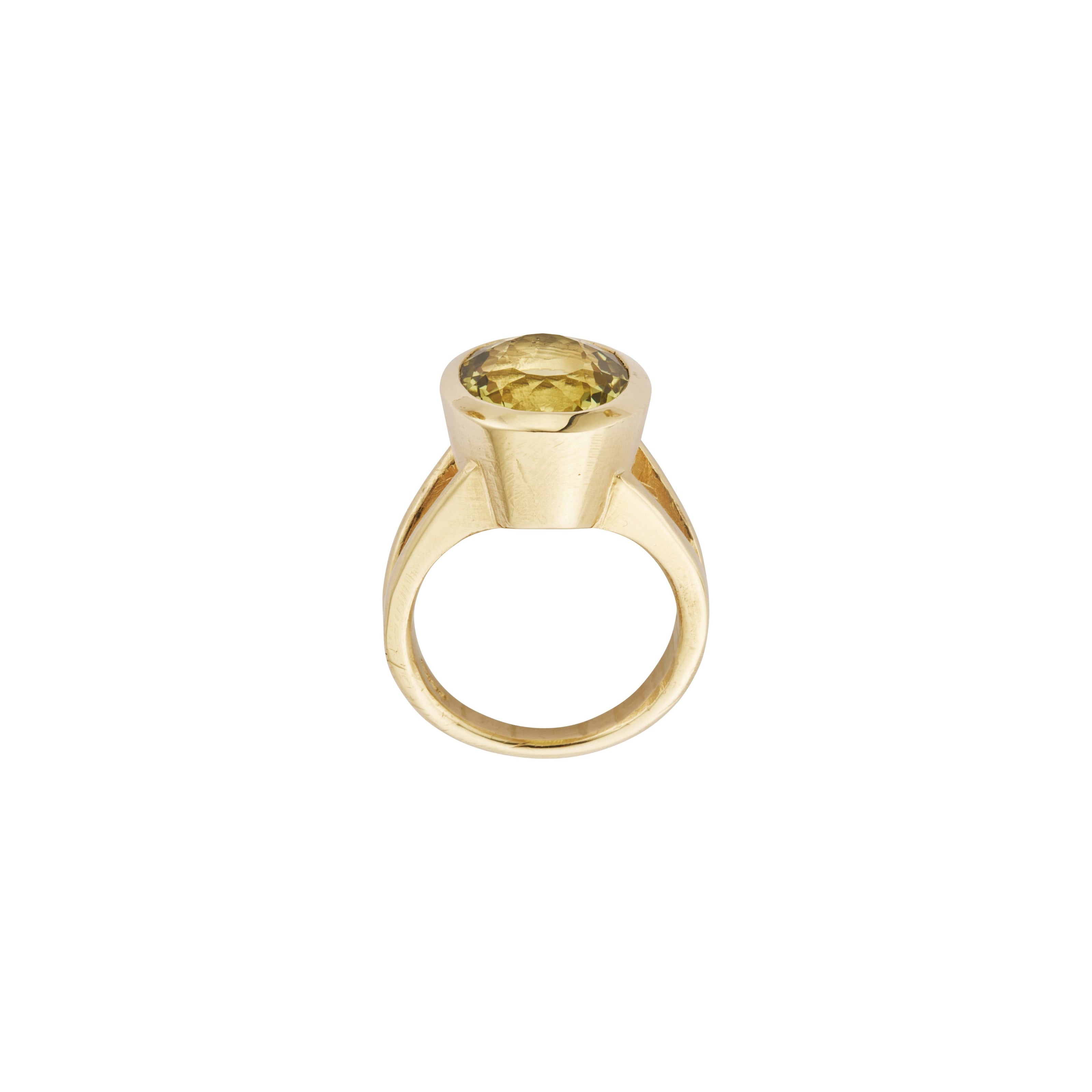 EVELINA Gold Zimbaqua Beryl Ring