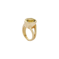 EVELINA Gold Zimbaqua Beryl Ring