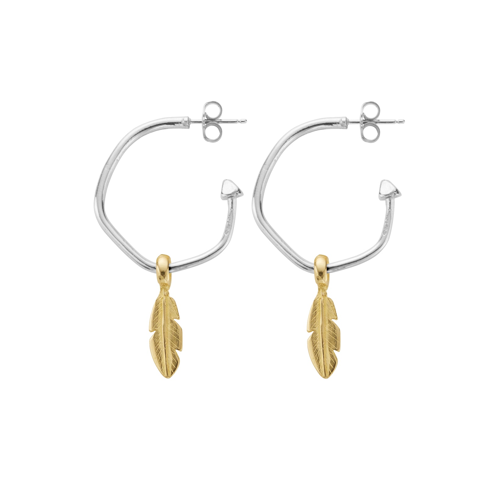 Silver Maxi Cupid Hoop Earrings