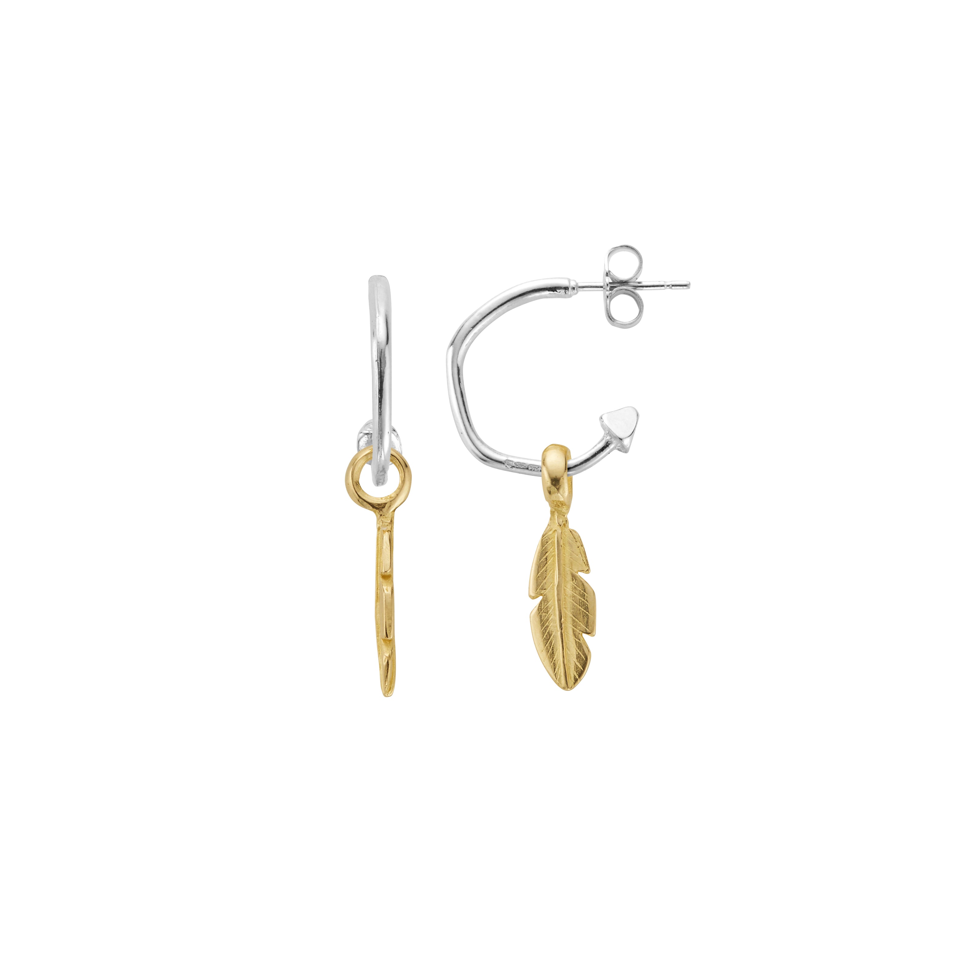 Silver Mini Cupid Hoop Earrings