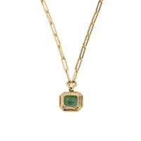 FILIS Gold Emerald Trace Chain Necklace
