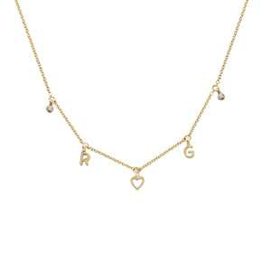 Gold Build Your Own Fixed Necklace