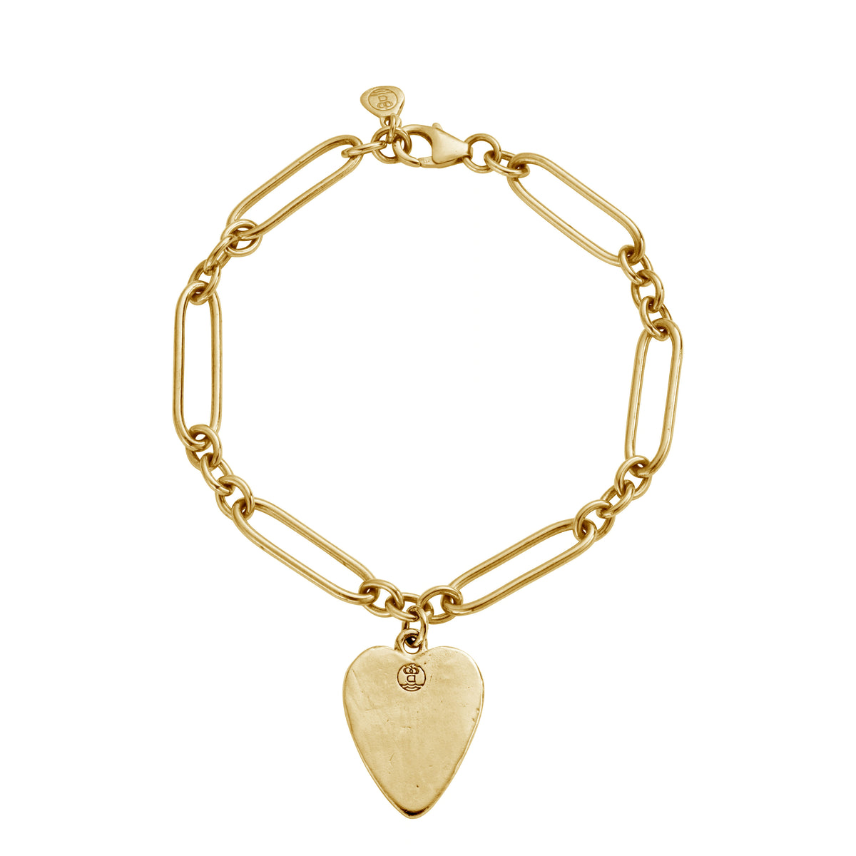 Gold 'Love Lights The Way' Heart Token Bracelet