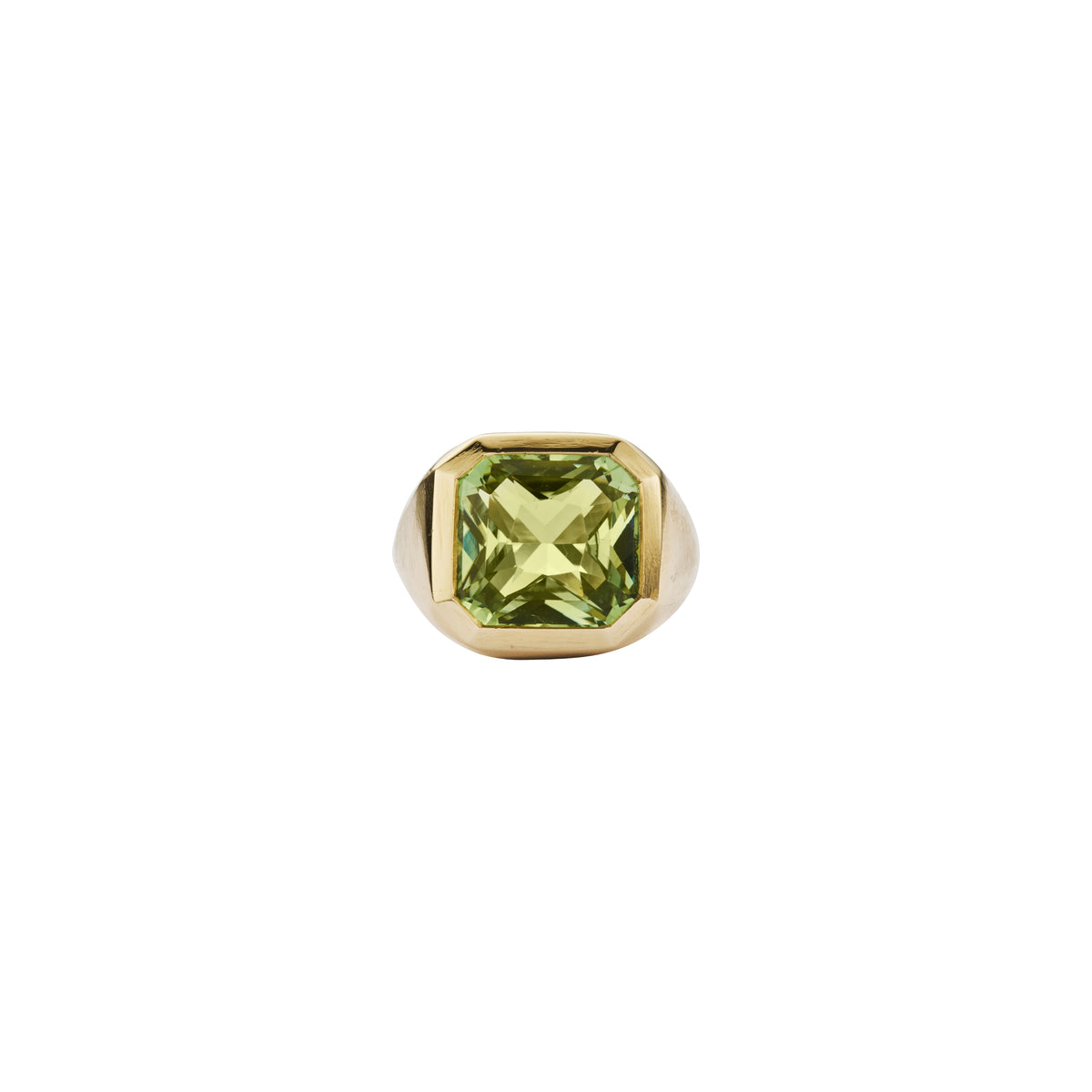 GOLDINE Gold Green Tourmaline Ring