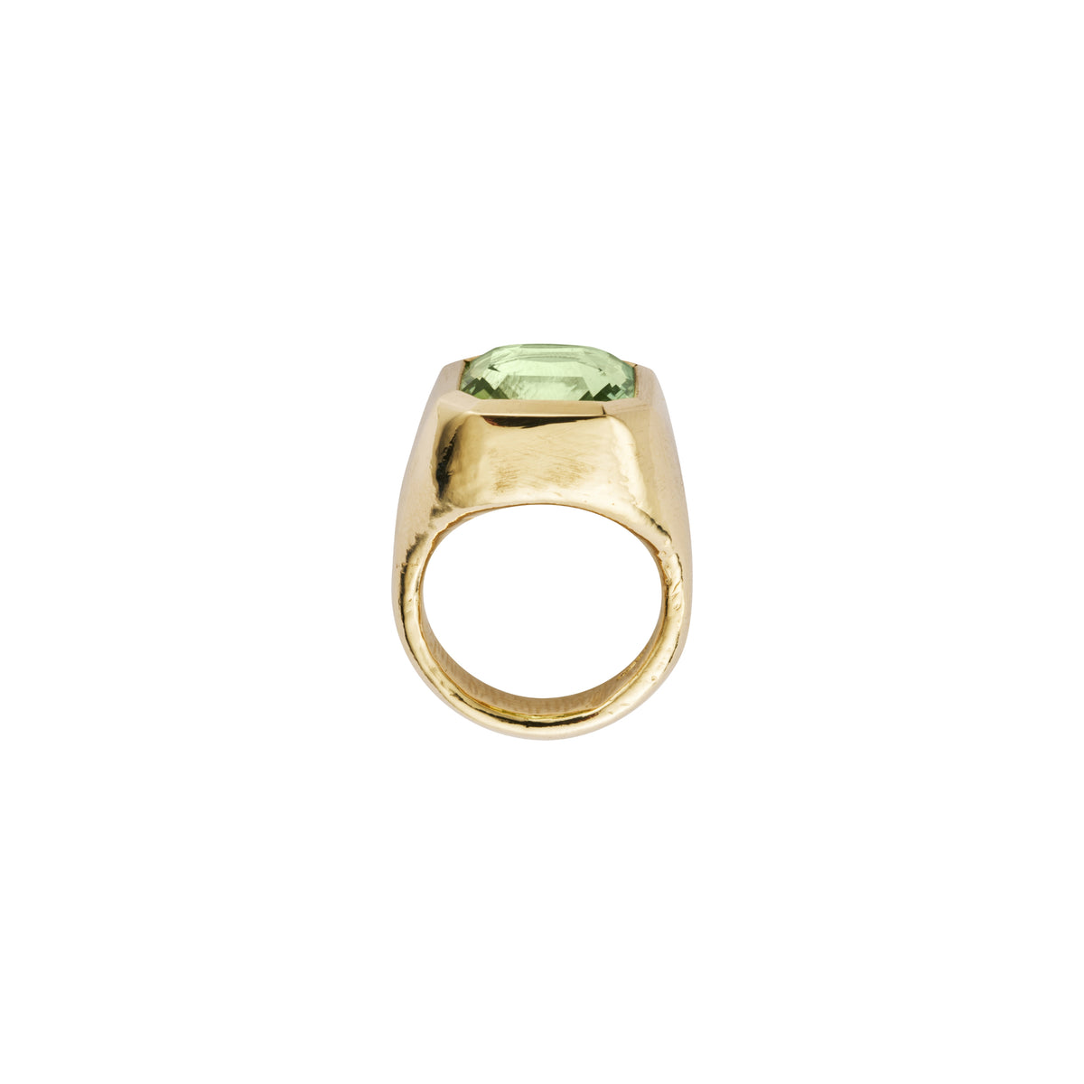 GOLDINE Gold Green Tourmaline Ring