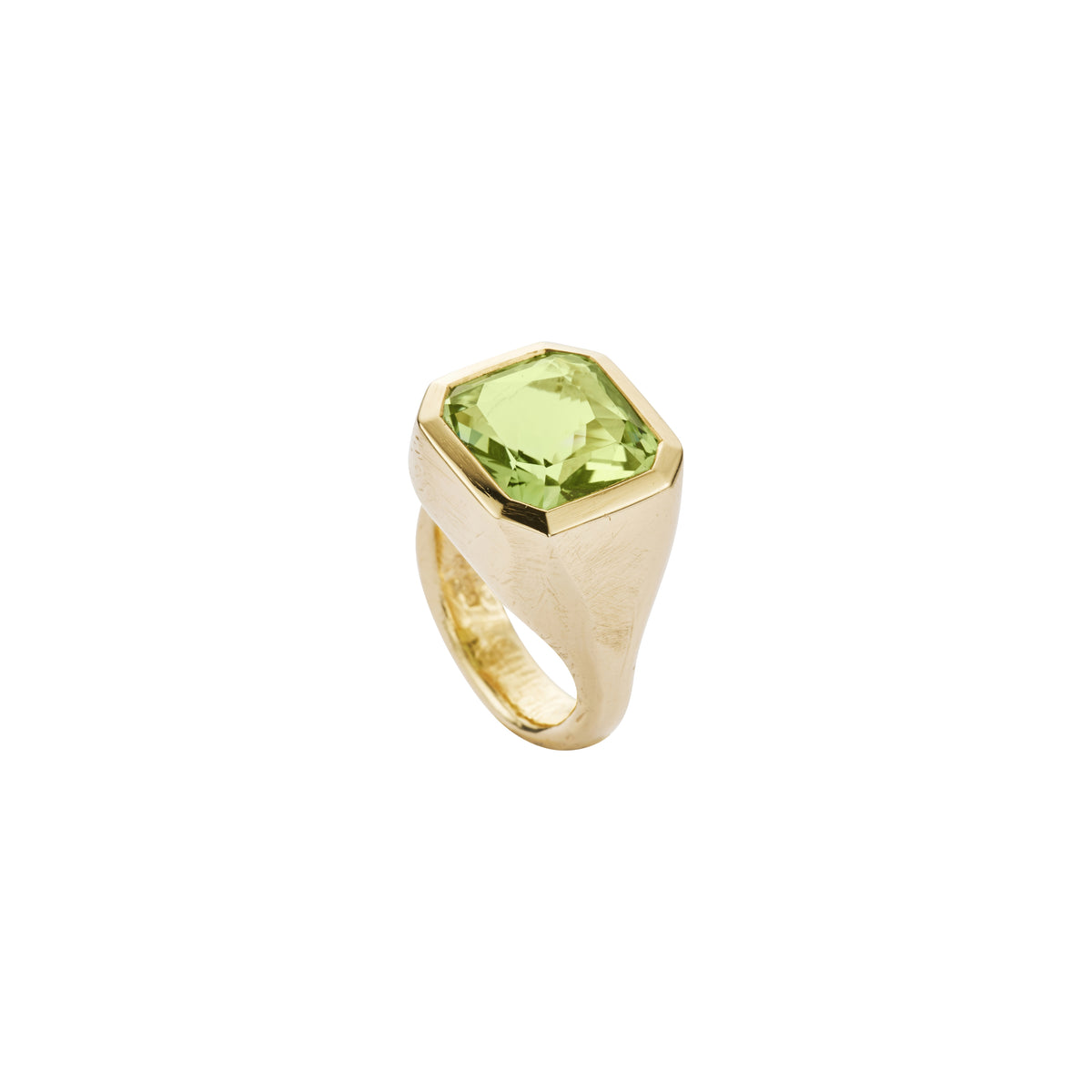 GOLDINE Gold Green Tourmaline Ring