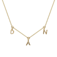 Gold Fixed Alphabet Necklace