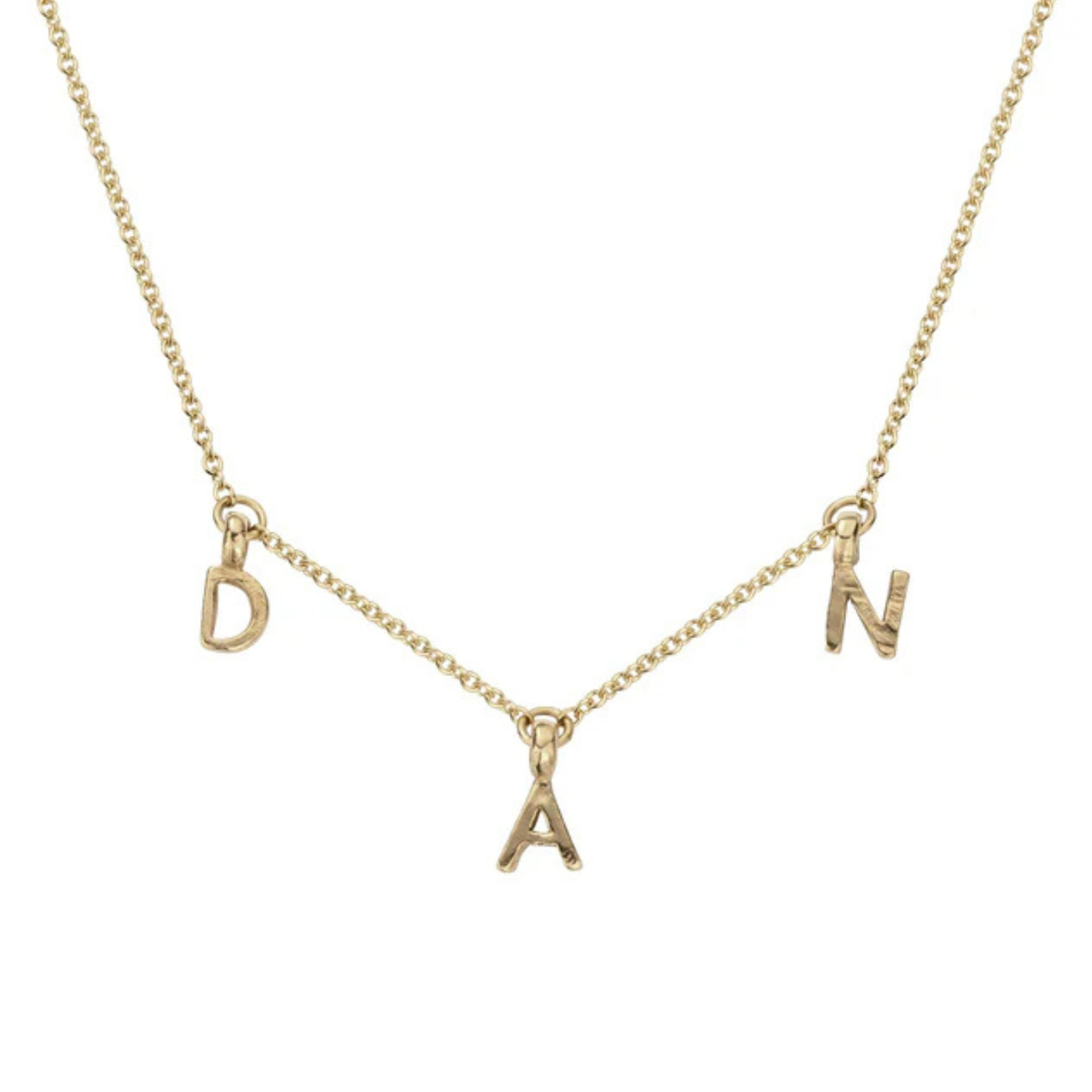 Gold Fixed Alphabet Necklace