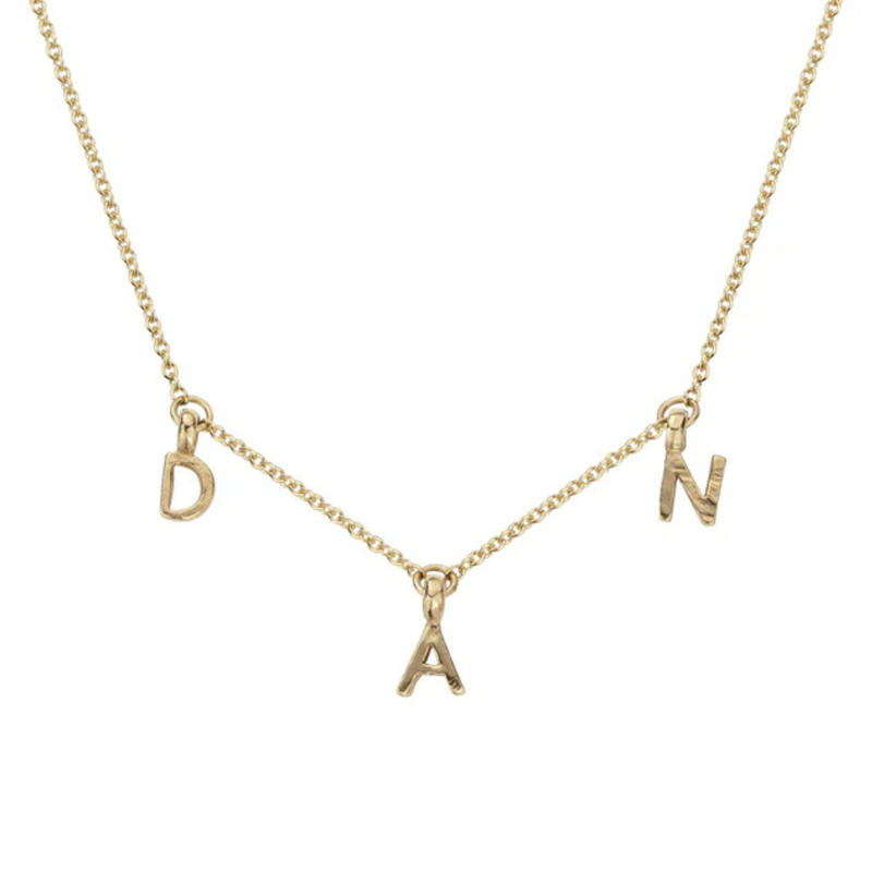 Gold Fixed Alphabet Necklace