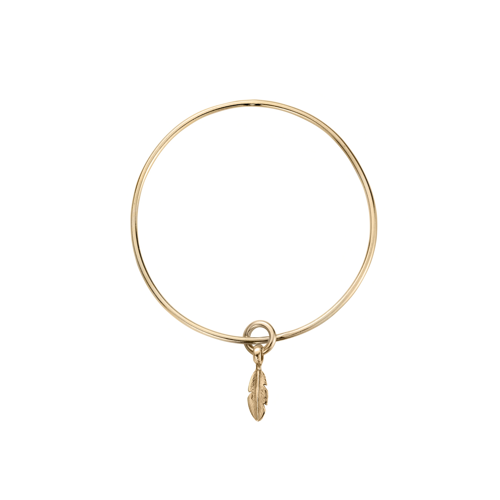 Gold Baby Feather Bangle