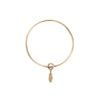 Gold Baby Feather Bangle