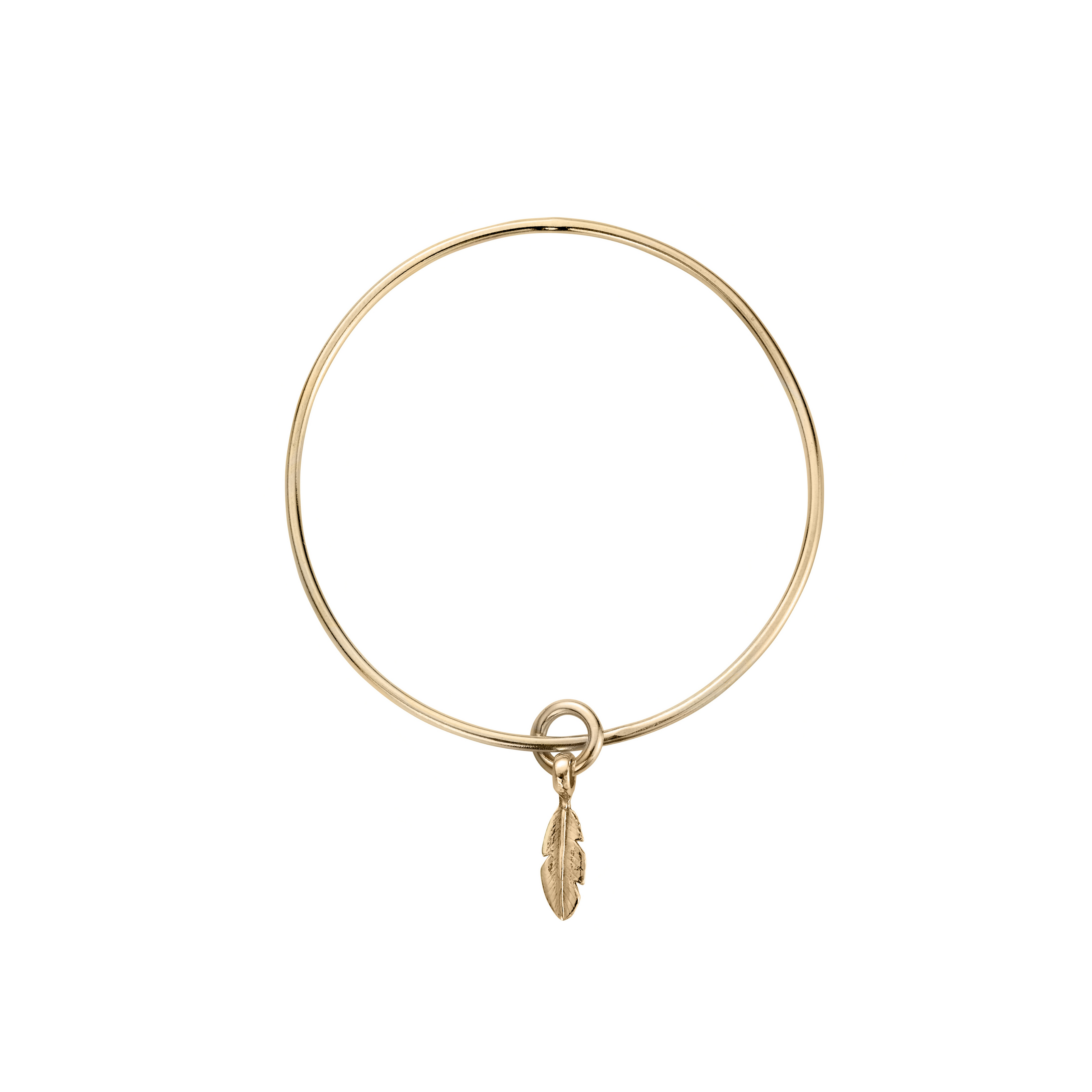 Gold Baby Feather Bangle