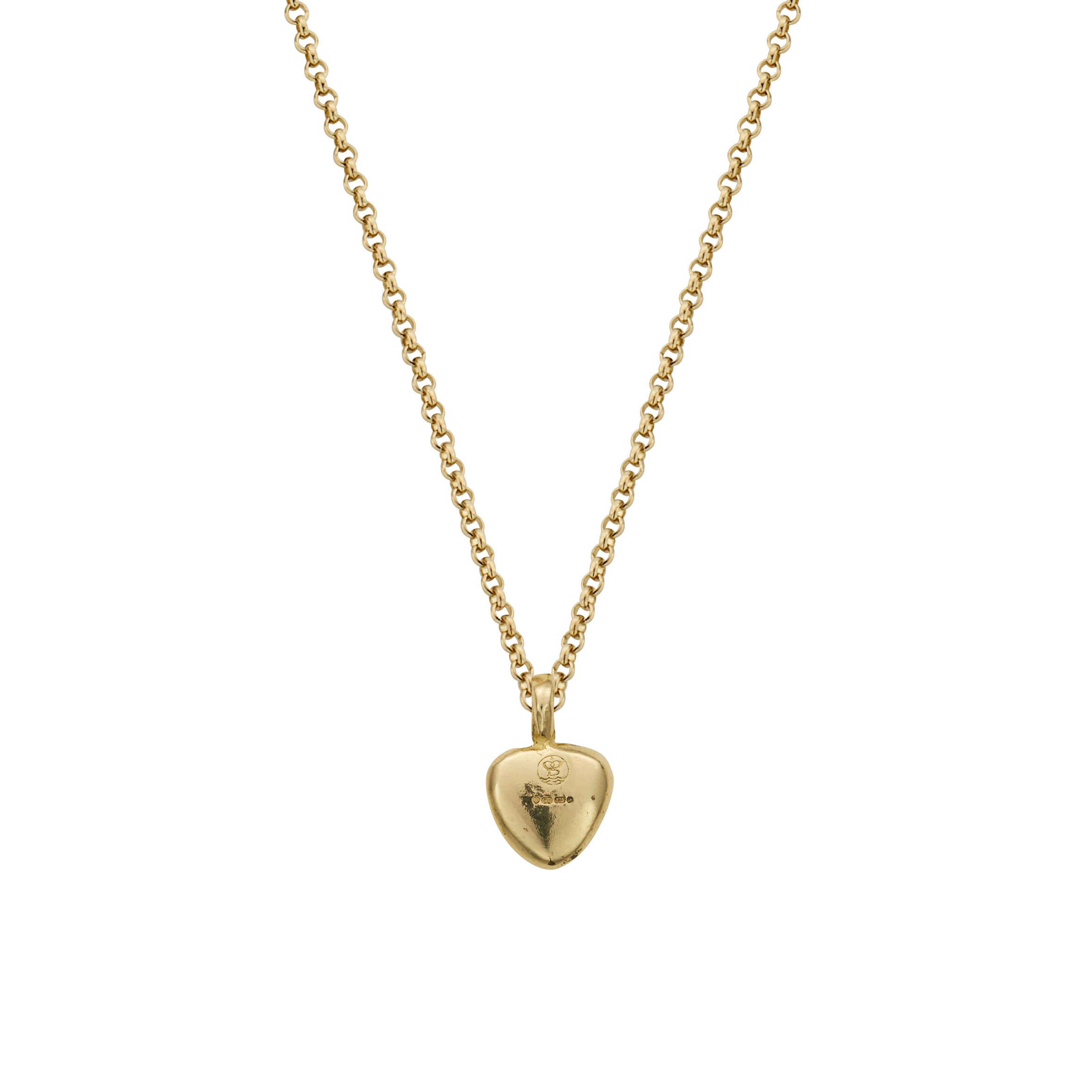 Gold Diamond Grateful Heart Necklace