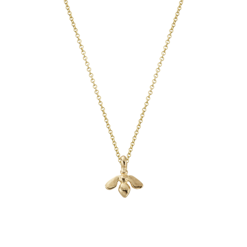 Gold Mini Honey Bee Necklace