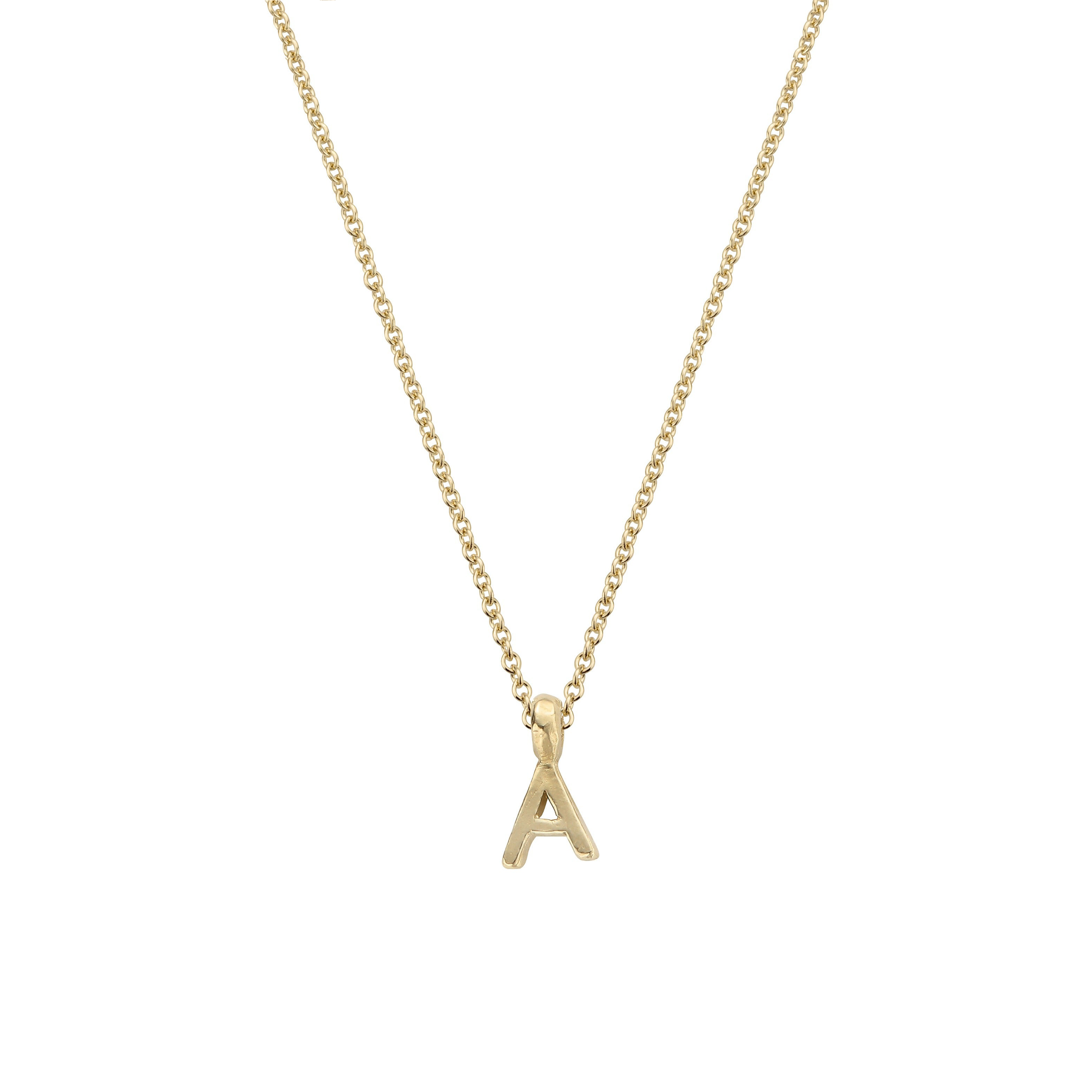 Gold Mini Alphabet Necklace