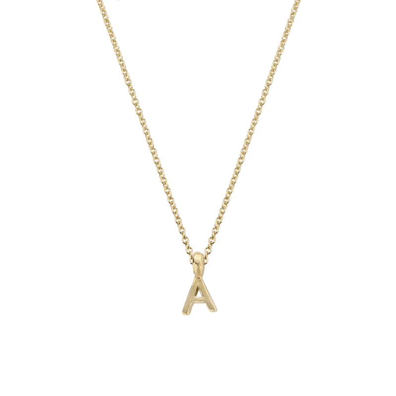 Gold Mini Alphabet Necklace