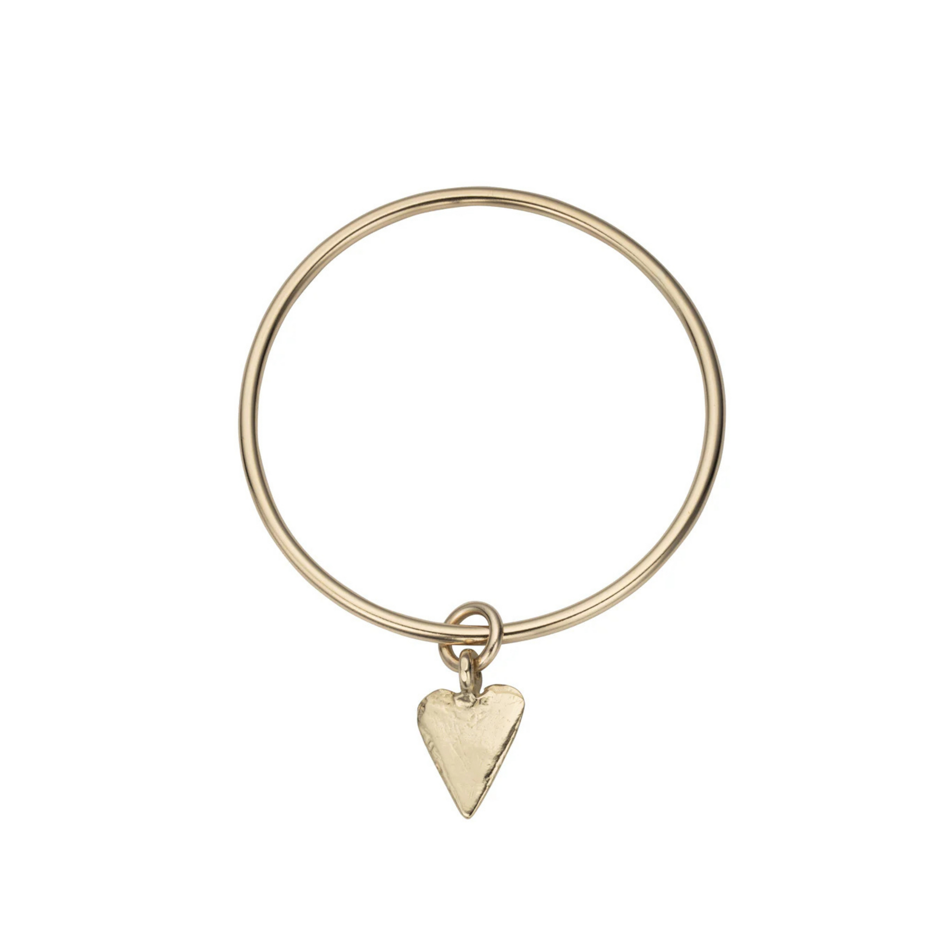 Gold Maxi Heart Bangle